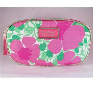Estée Lauder flowers cosmetic makeup bag